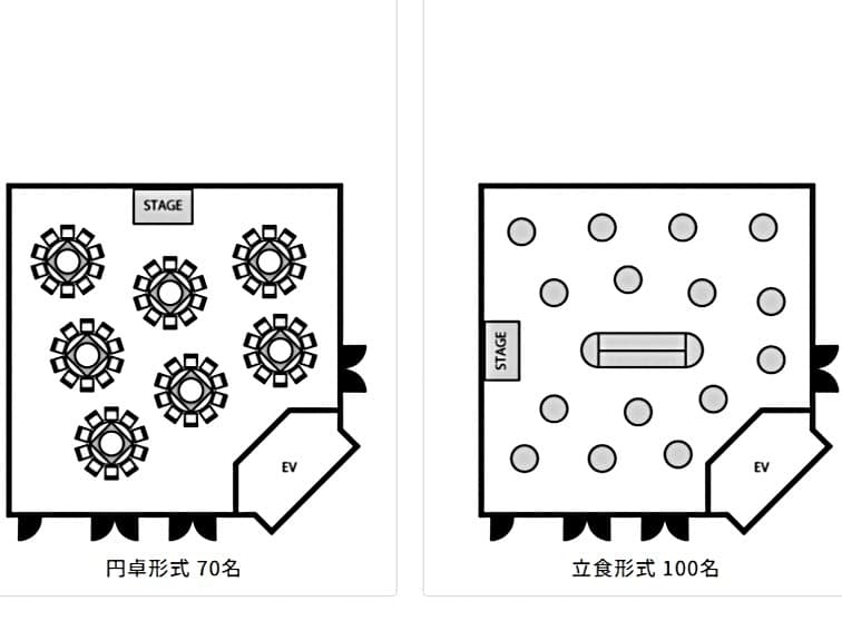 【レイアウト（例）】メッゾホール