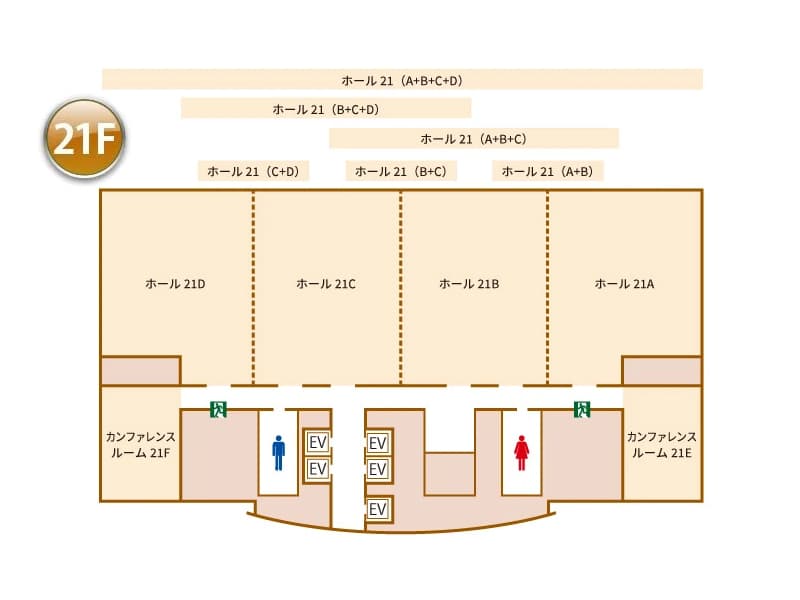 フロアマップ 21階
