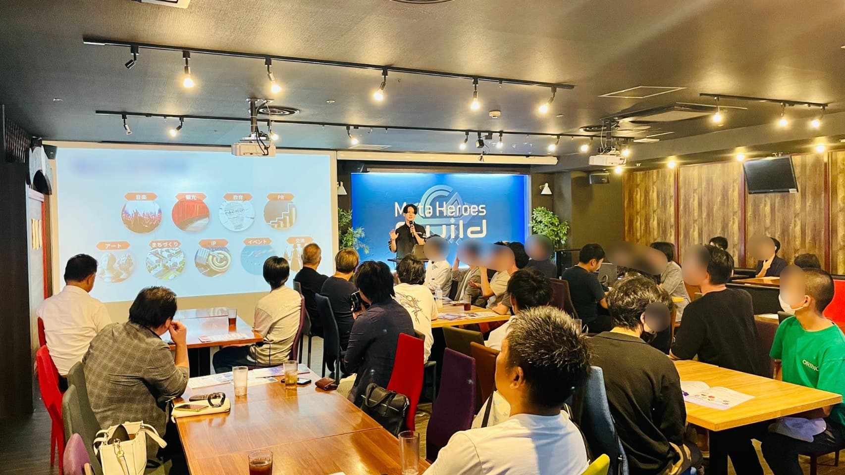 【会場】
立食110名様、着席90名様まで可能です。
※セミナー利用風景