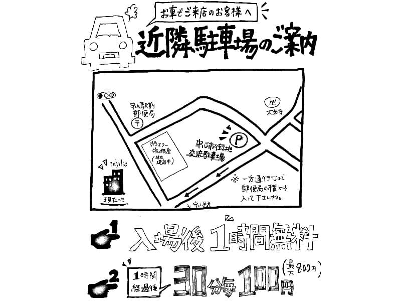 近隣駐車場のご案内です