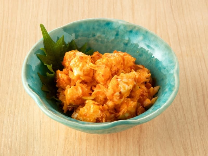クリームチーズのラー油和え