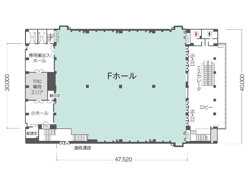 第二展示場Fホールレイアウト図