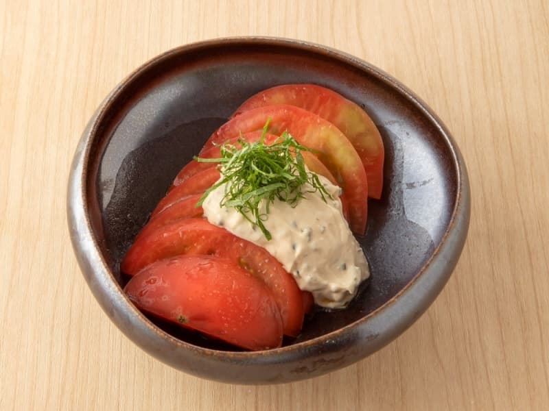 冷やしトマト塩昆布クリームチーズ