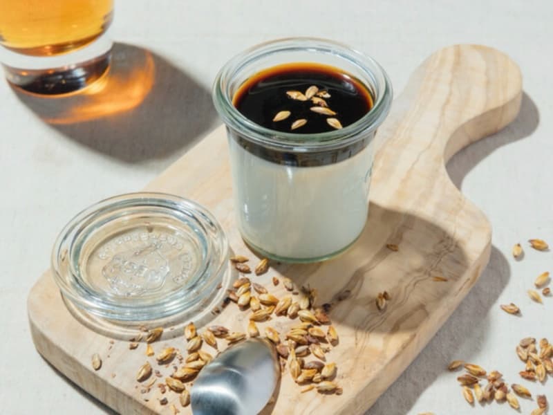 ビール麦芽のパンナコッタ/beer malt panna cotta