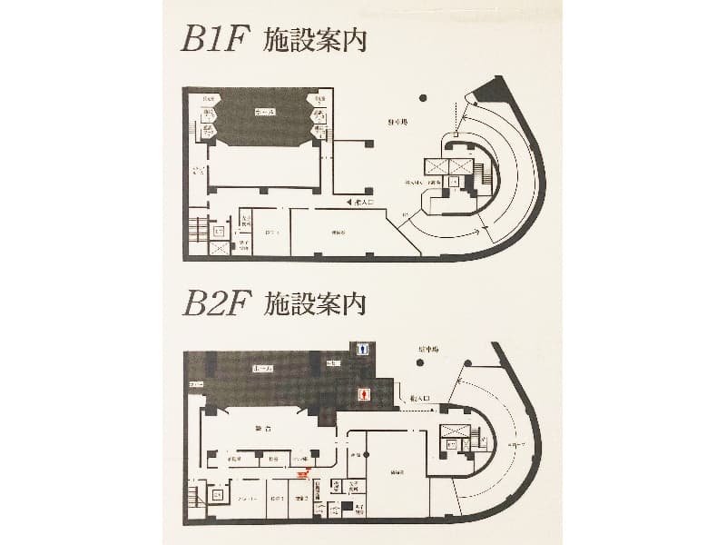 ホール裏導線の案内図