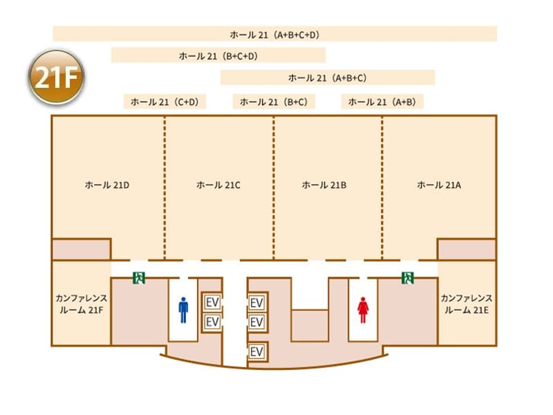 フロアマップ 21階