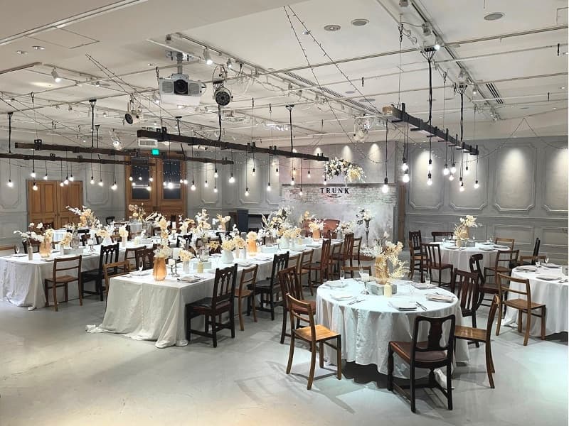 【1F BANQUET】
246㎡
天井高3.5ｍ
※一部装飾は有料