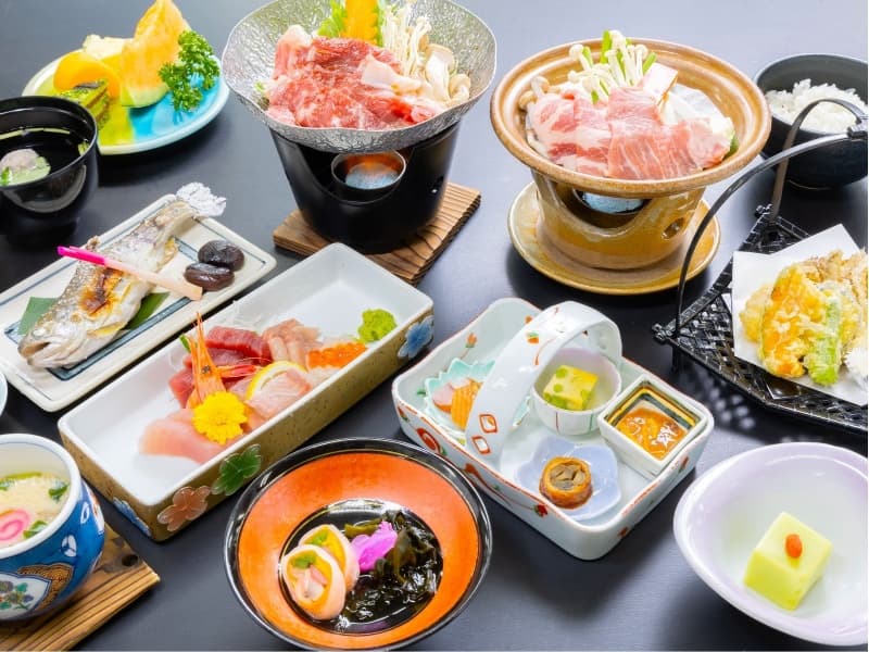 地元食材を使用した会席料理