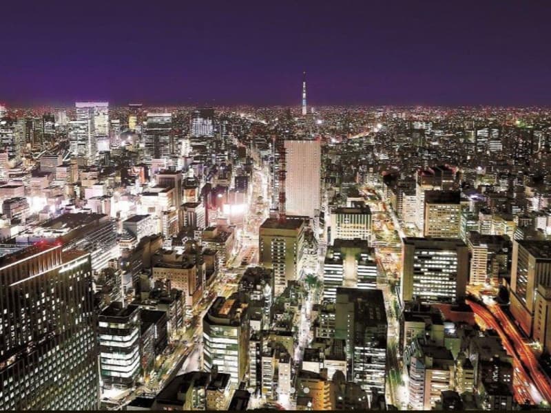 店内からお楽しみいただける東京の夜景