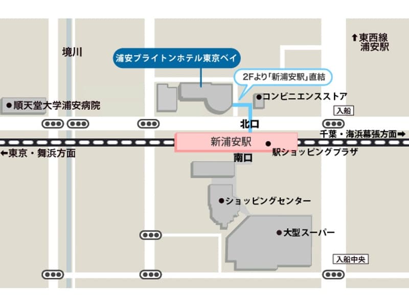東京駅から快速17分、JR新浦安直結の好アクセス