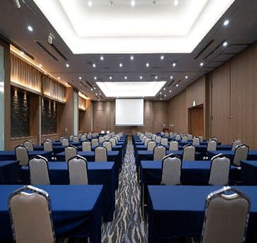 講演会やセミナー、研修等、企業、団体様の会議など、120名様まで収容可能な大ホールから、少人数でご利用の会議室まで、あらゆるニーズにお応えする空間をラインナップ。