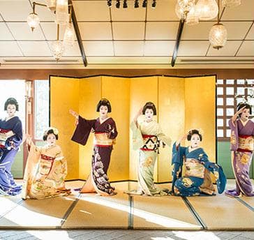 ■芸舞妓さん
京都ならではの一流のおもてなしと、ここでしか味わえない体験価値を得ることができます。
（※ご希望によりお手配可能）