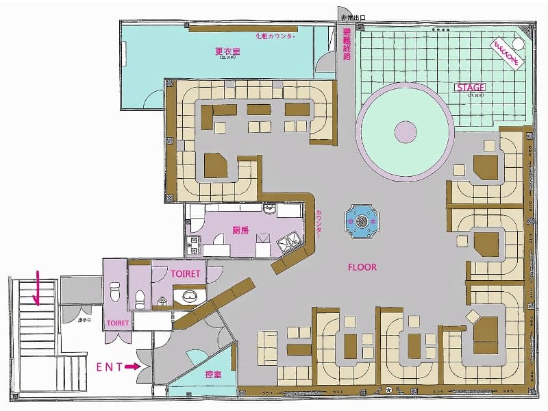店の平面図