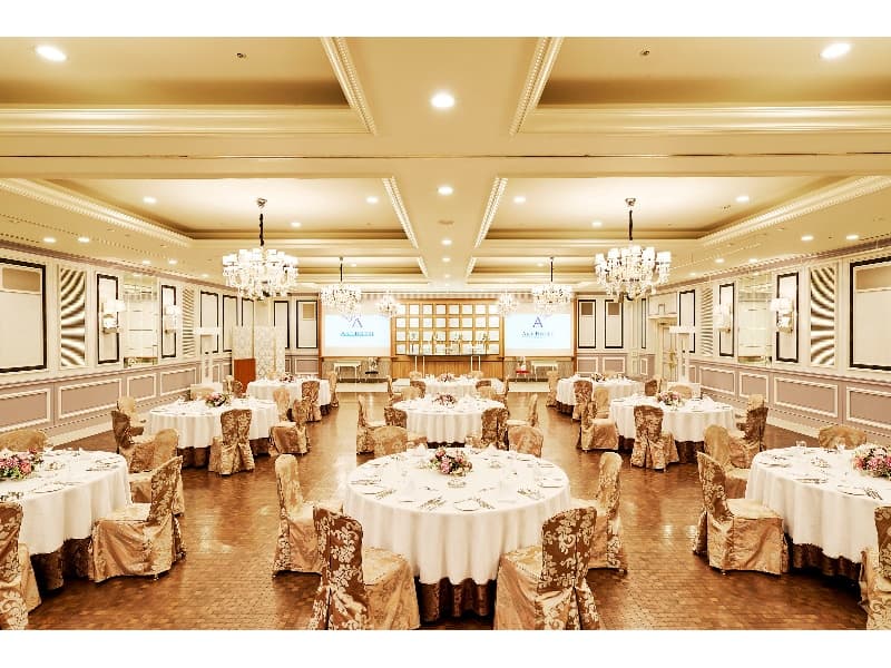宴会場「アートルーム」
シアターで360名、スクール形式で180名、着席宴会で180名、立食宴会で250名を収容可能です。
ヨーロピアンレトロな会場でカジュアルさもあり、各種懇親会にもご利用いただけます。フローリングの為、ダンスイベントにも適しています。