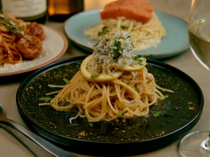 パスタは有機小麦使用で、美味しく身体も気遣ってくれる