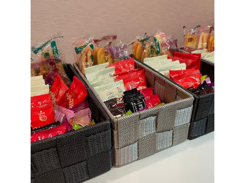 お菓子もご用意できます。