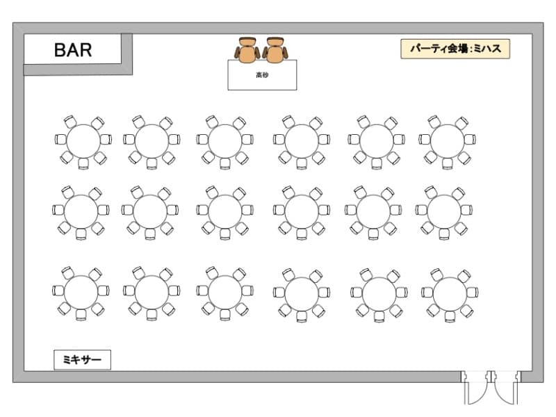 「ミハス」正餐126名