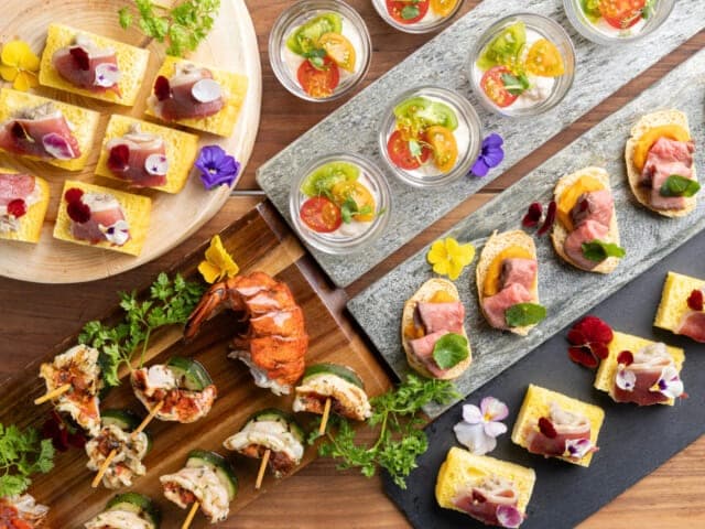各種ケータリングもお受付中。展示会や新店オープンレセプションパーティーなど幅広いニーズにお応え。