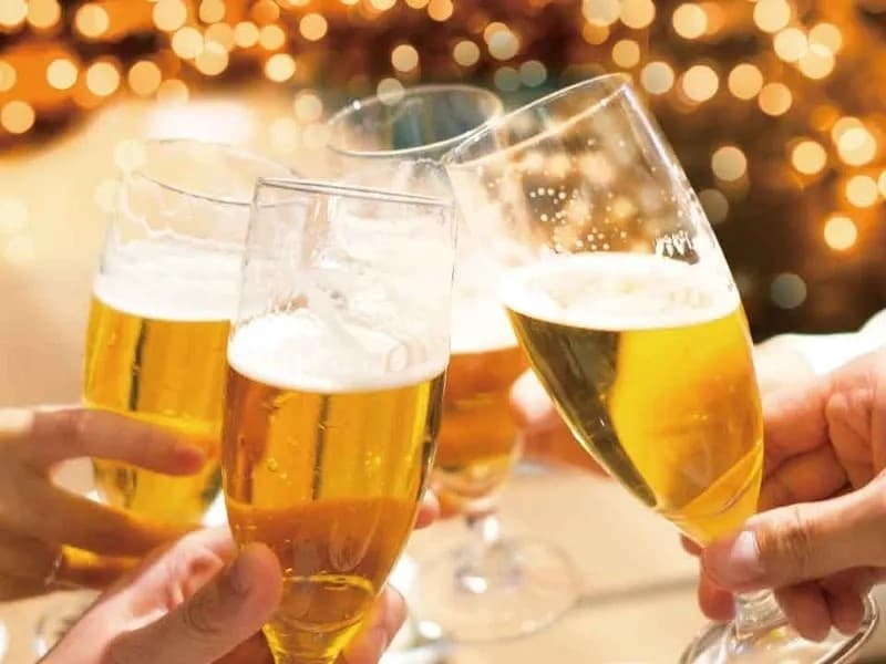 生ビールで乾杯