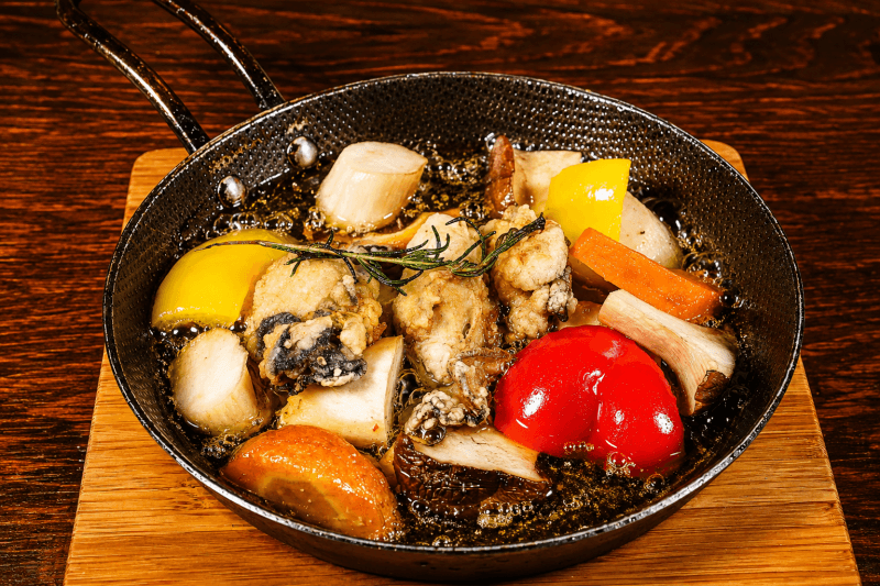 「人気料理の紹介7」
広島牡蠣のアヒージョ