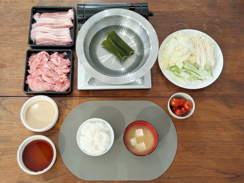 「しゃぶしゃぶセット」
和牛・日光ひみつ豚