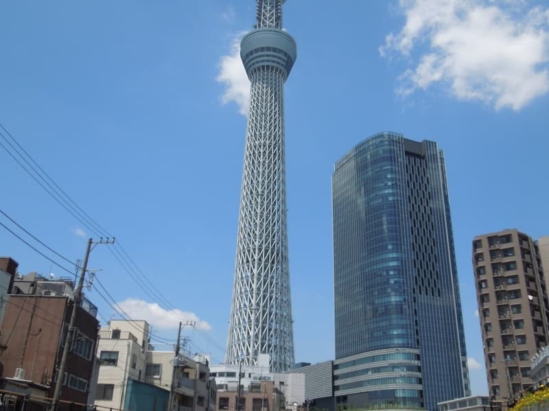 スカイツリー運河クルーズからの景色（日中）