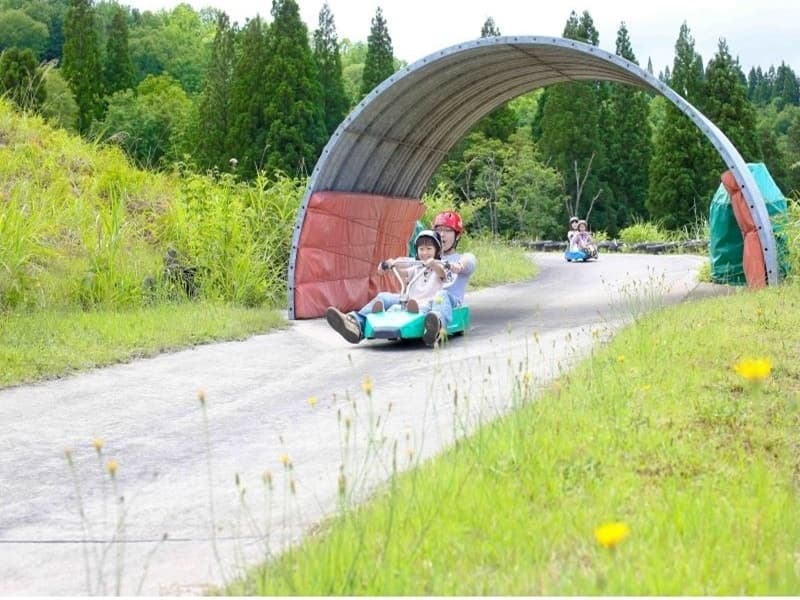 【アウトドア施設】
ローラーリュージュ
全長850ｍ 体感時速100ｋｍのスリル大人も大満足！
＊期間限定