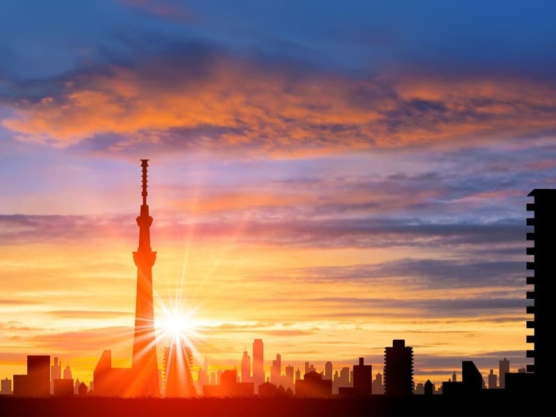 スカイツリー運河クルーズからの景色（夕方）