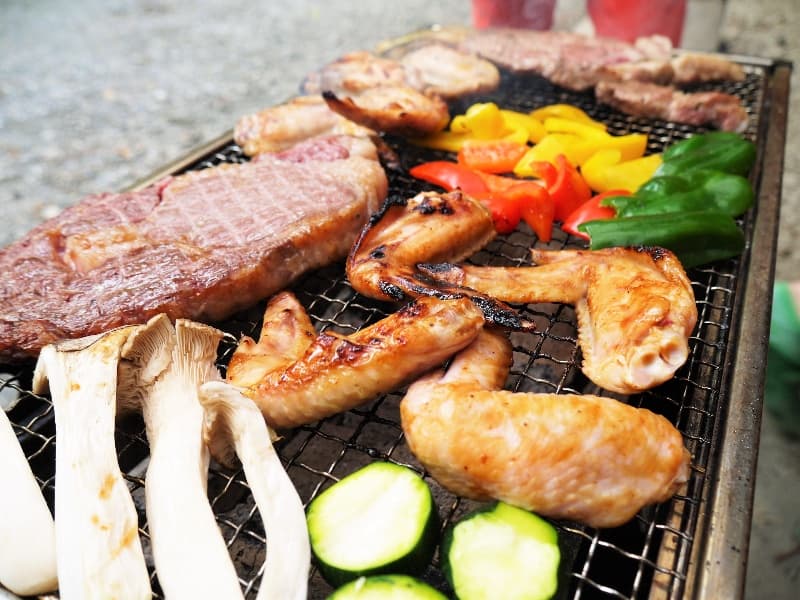 野外料理エリア　BBQイメージ
昼食・夕食にご利用できます。