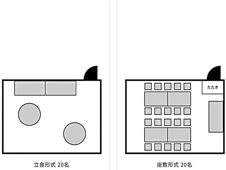 【レイアウト（例）】小ホール