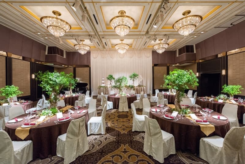 ■明倫の間（正餐レイアウトイメージ）
正餐最大350名