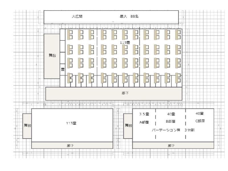 大広間　115畳　