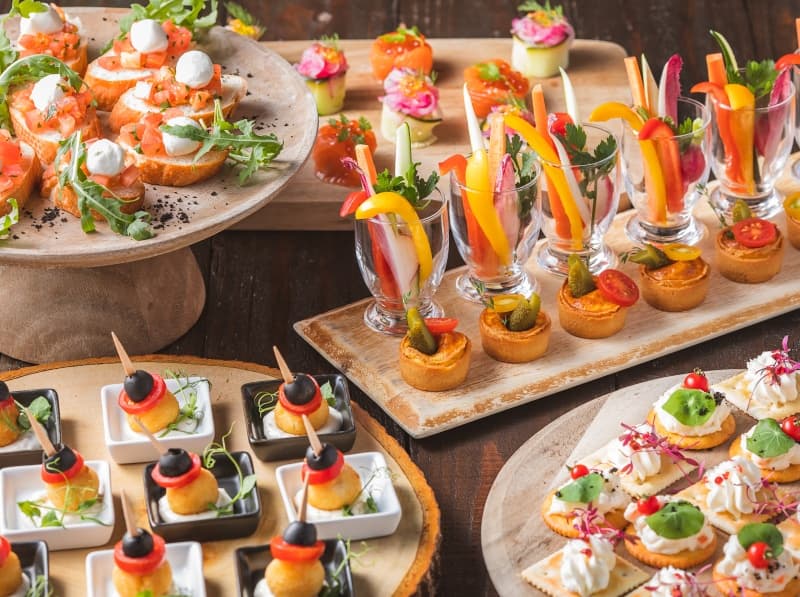【料理オプション/ウェルカムカナッペ】
料理アレンジもご要望により承ります