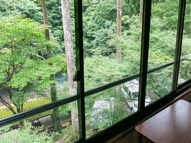 川側のお部屋は清滝川の清流に面し、高雄の自然を満喫できます。