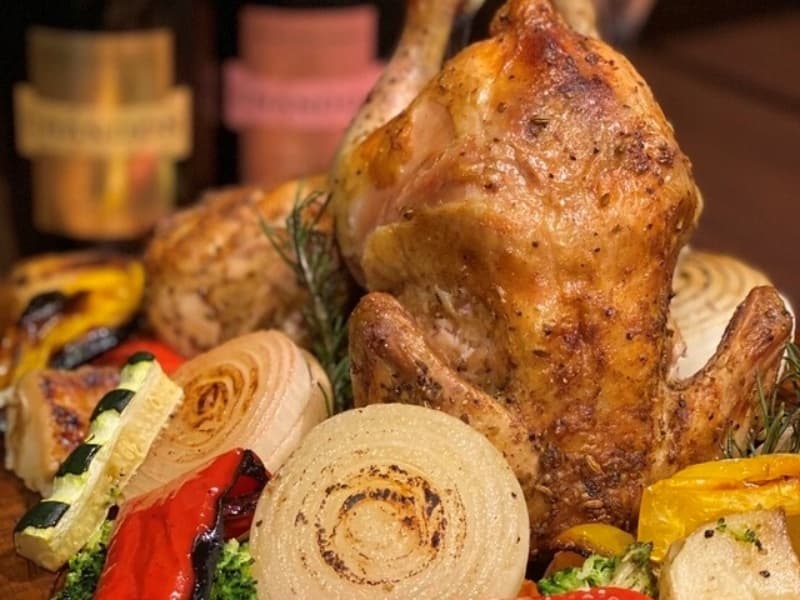 季節に応じたお料理。クリスマスプラン。
