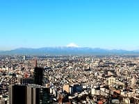 天気が良ければ富士山を見ることができます。