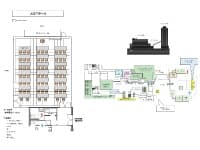 J.CITYホールレイアウト、スクール60名収容。