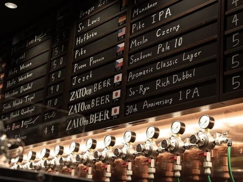 豊富なクラフトビールメニュー