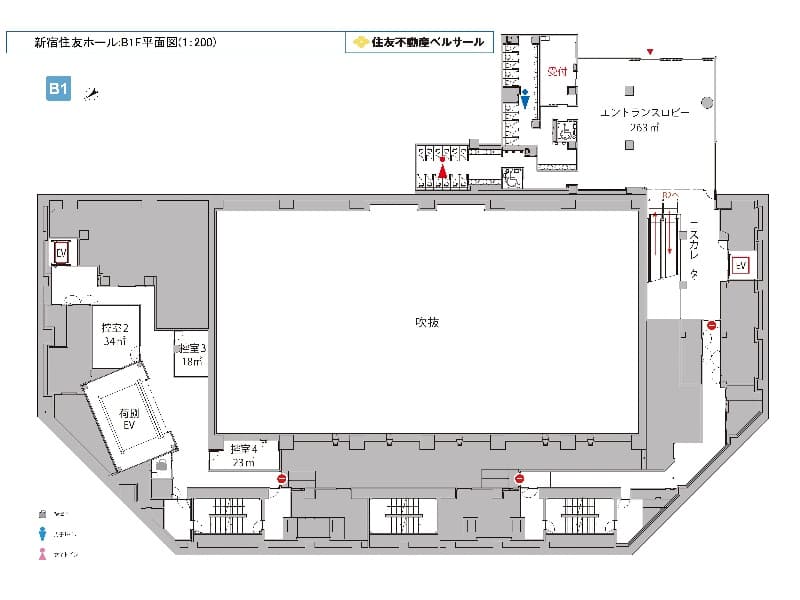 フロア図 (B1F)