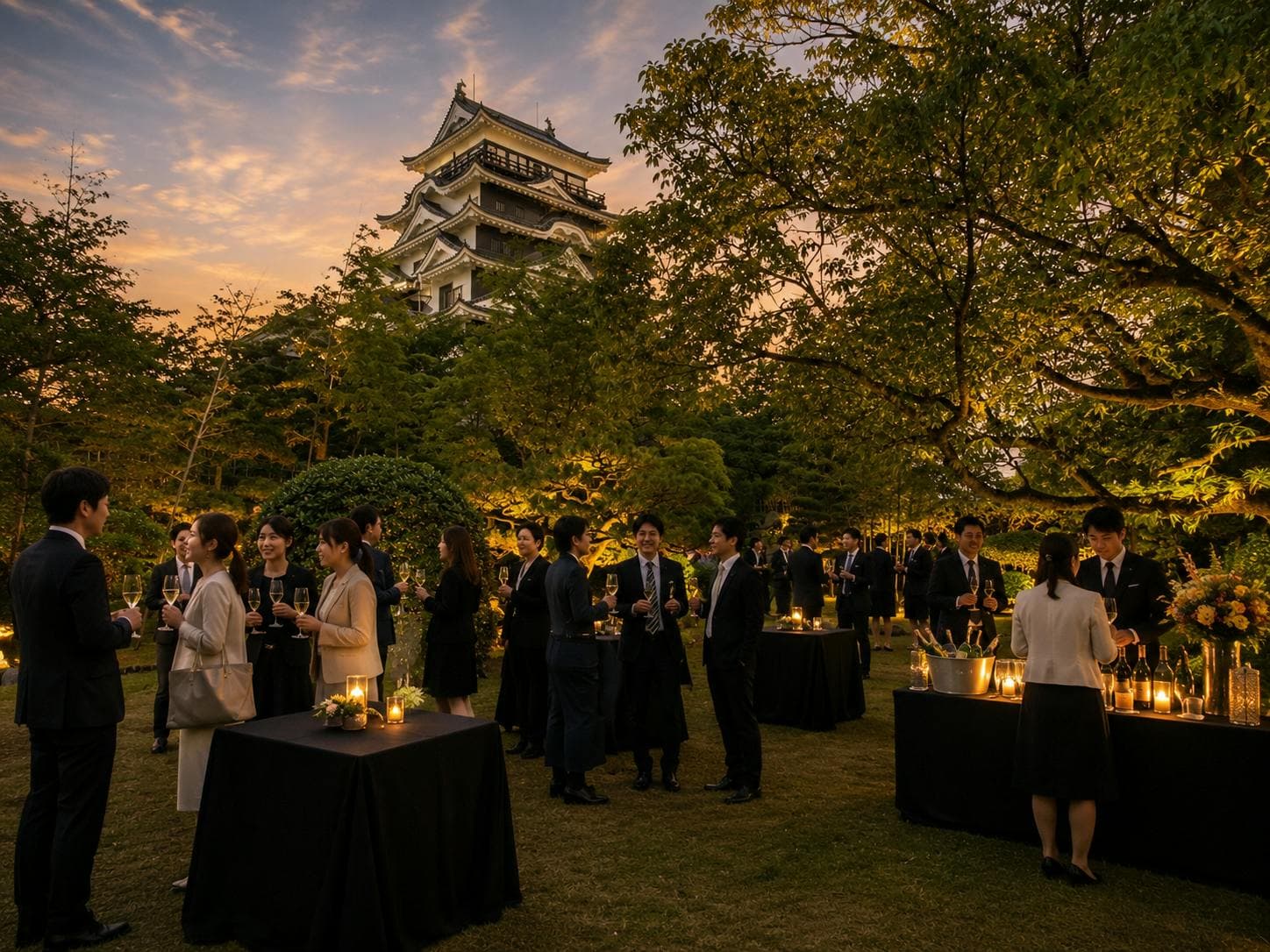周年記念など節目を祝う大切なイベントまで。福山のシンボルである福山城郭内で特別なひとときをお過ごしください。