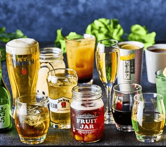 お酒好きの方も大満足の充実したドリンク飲み放題！多彩なメニューから選べるので、お料理に合わせて様々な味わいをお楽しみいただけます。