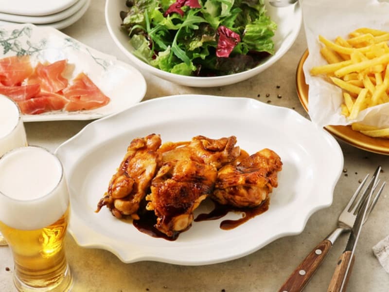 鶏モモ肉のグリルや魚介が味わえるプラン