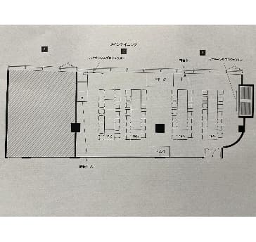 2部屋利用60名様の着席パーティーのイメージレイアウトとなります。