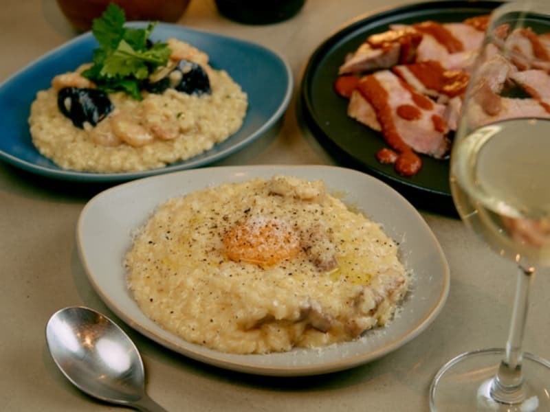 ちょっと贅沢なランチに、選べるリゾットやパスタコースも準備