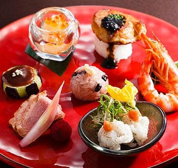 ■KYOTO Cuisine（前菜盛り合わせ）
京都を感じていただける和テイストのコース
※季節により内容変更。