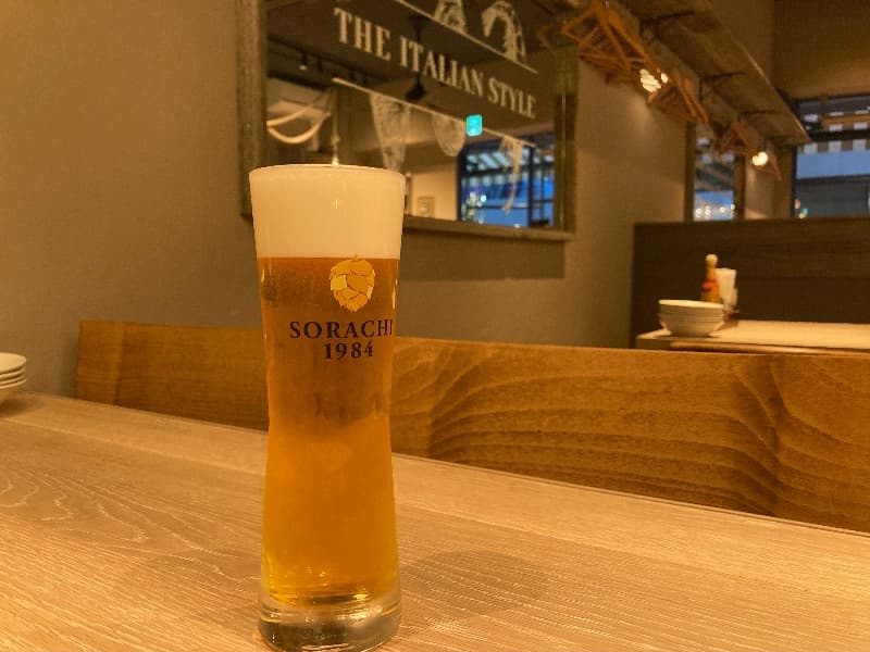 ソラチビールも飲み放題に含まれております