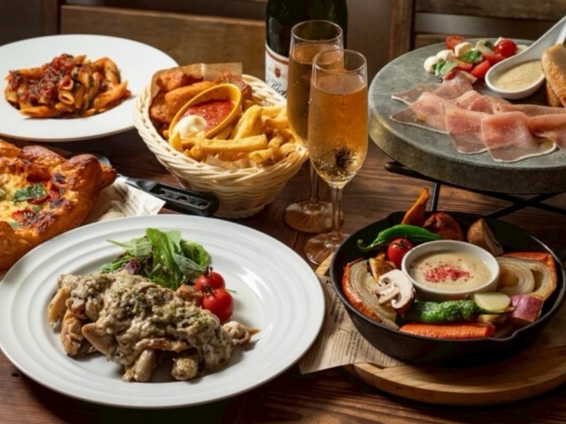 【同窓会・懇親会・歓送迎会・忘新年会に★2時間飲み放題】マイク等『設備無料』
名物マルゲリータやメインなど全8品『ベラボッカ 各種ご宴会・特割Aコース』3,980円