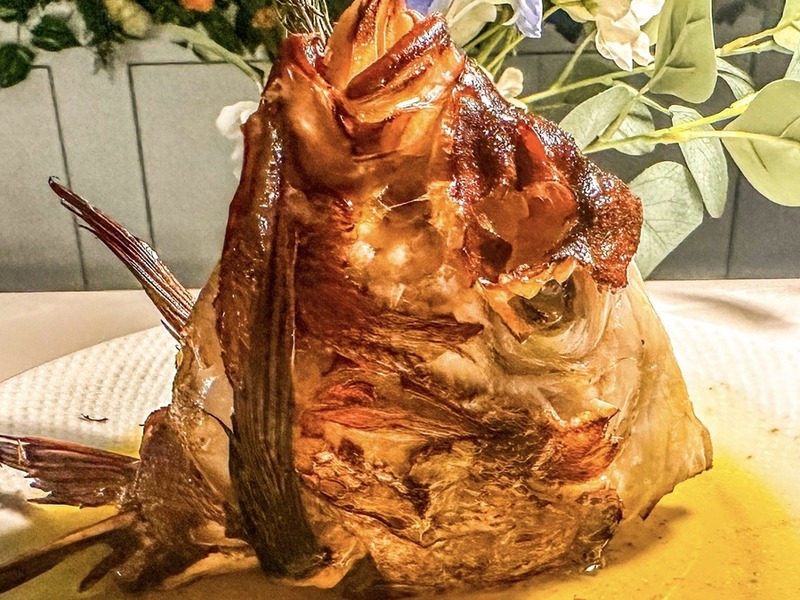 鯛の燻製焼きコース/カルパッチョやラビオリ、鯛の燻製焼など全7品【2時間飲み放題付き】