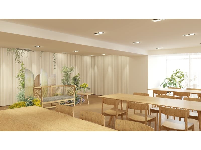 提携のフローリストと一緒にイベントのイメージに合わせて装花をデザインすることもできます。
