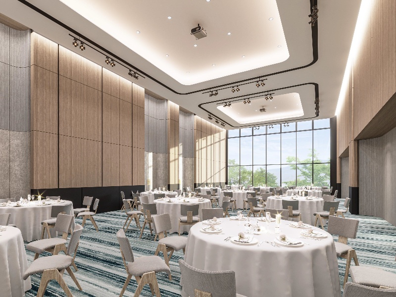 宴会場「Earth」
　面積約170㎡　天井高5.5ｍ